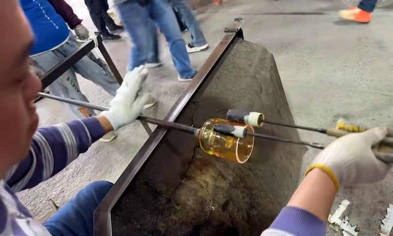 Mold-blown forming process