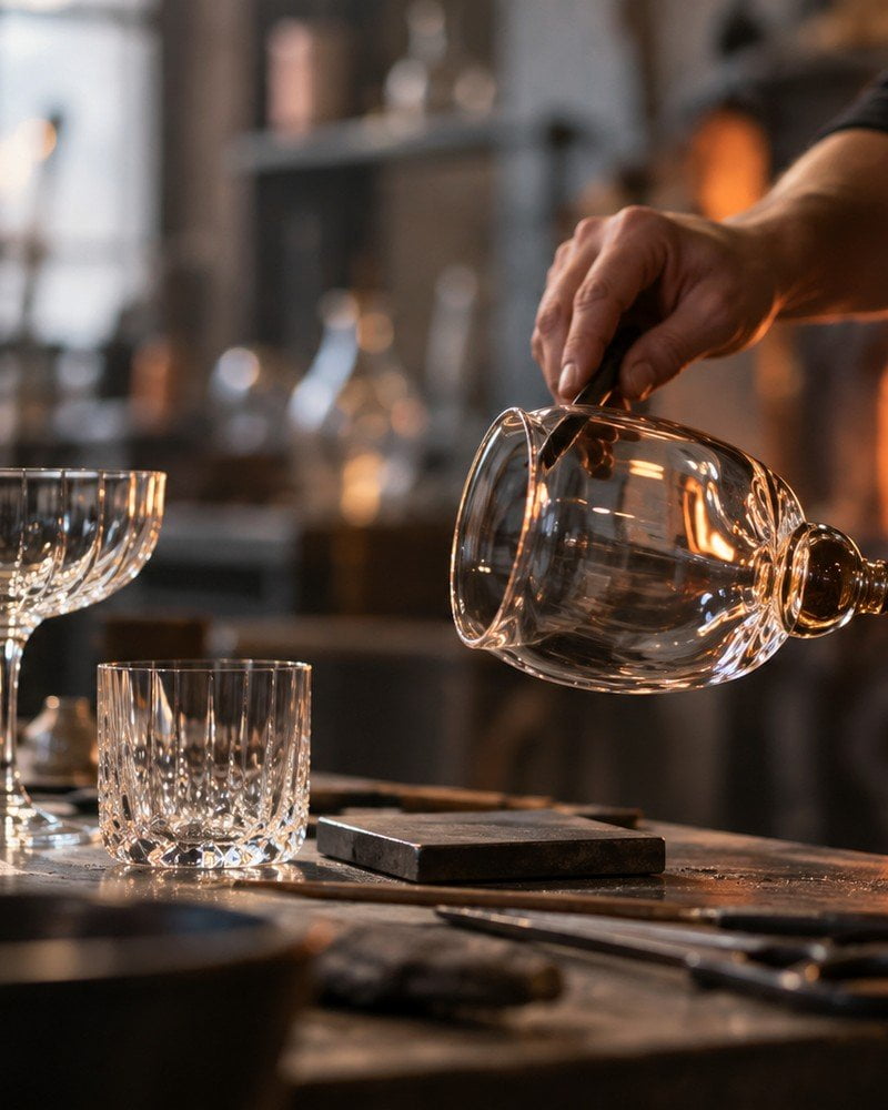 Textured glassware