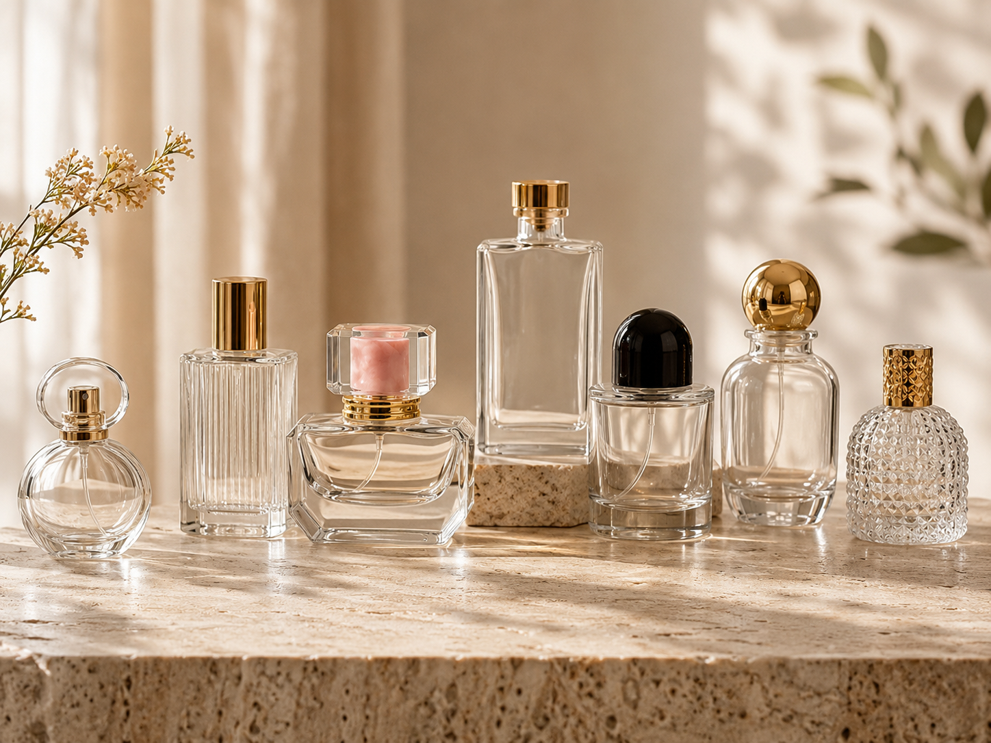 Glass bottles suitable for branded beverage and lifestyle products