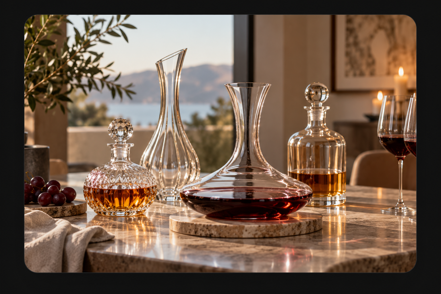 Glass decanters