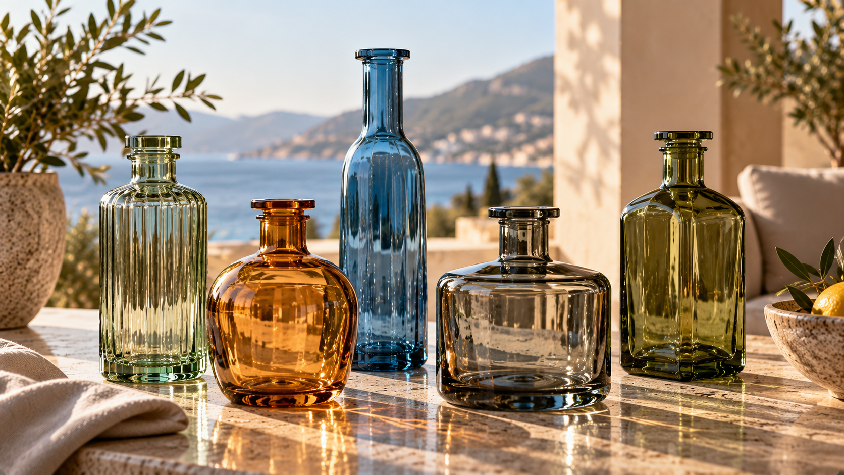 Glass beverage bottle