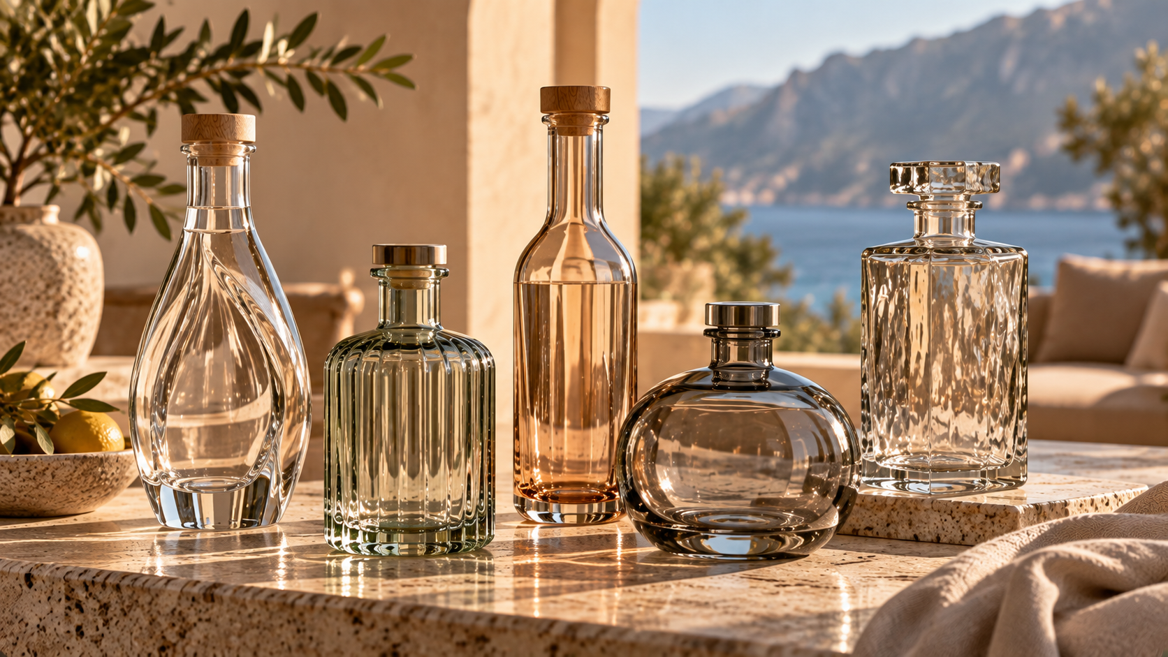 Glass beverage bottle