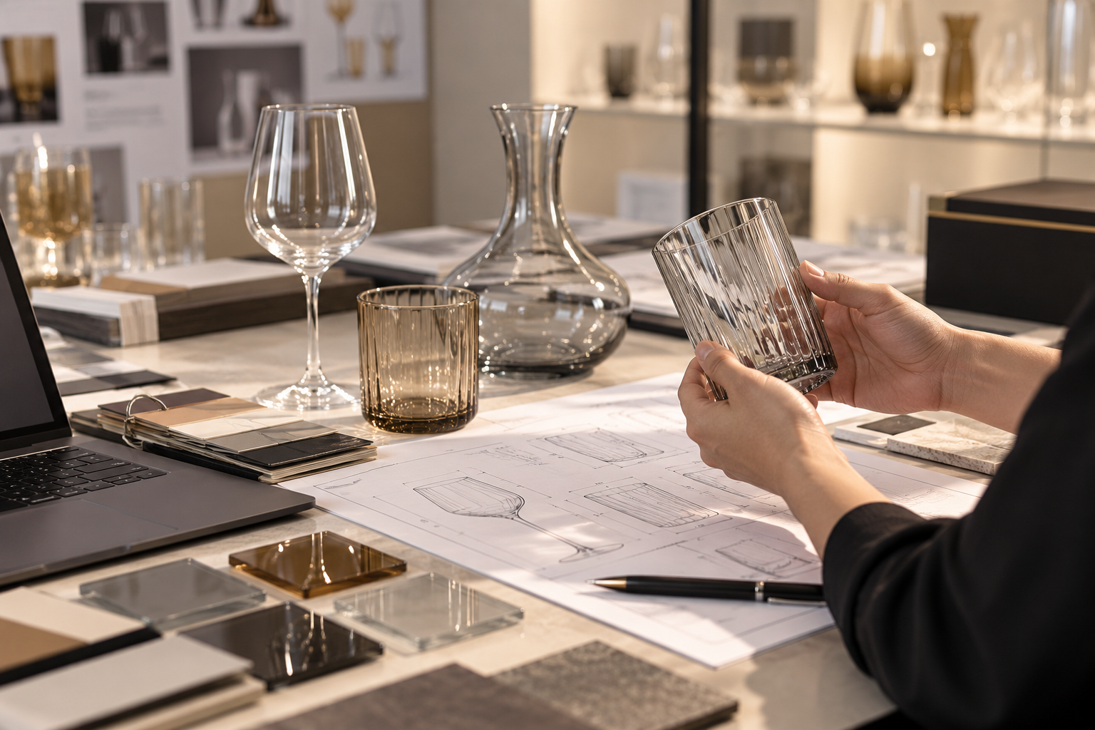 Product development glassware visual