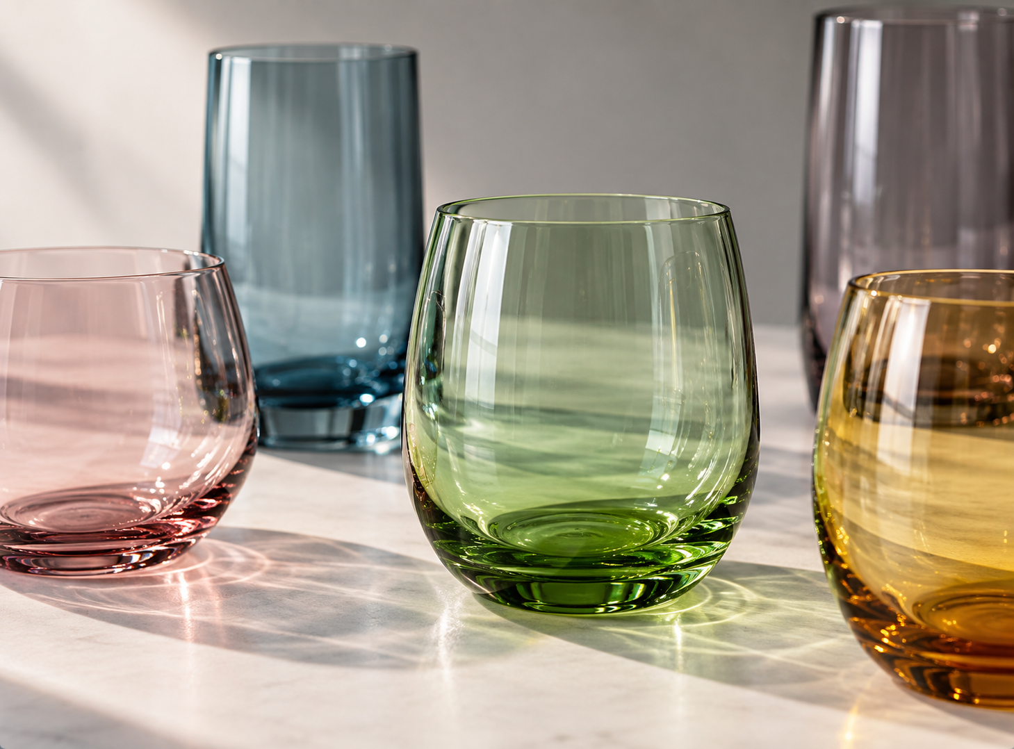 Integrated color glassware