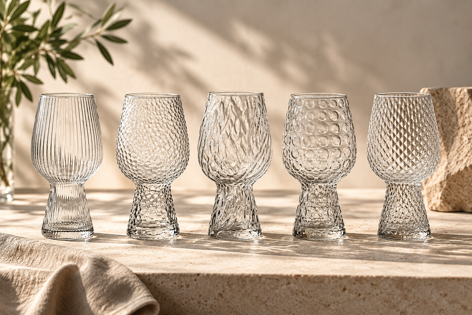 Textured and patterned glass surfaces