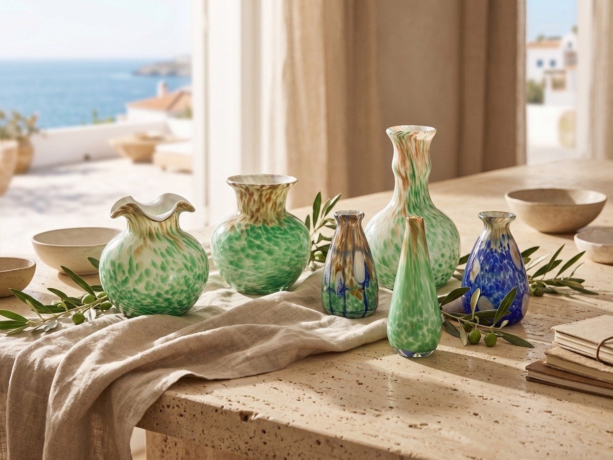 Decorative glassware with sculptural forms