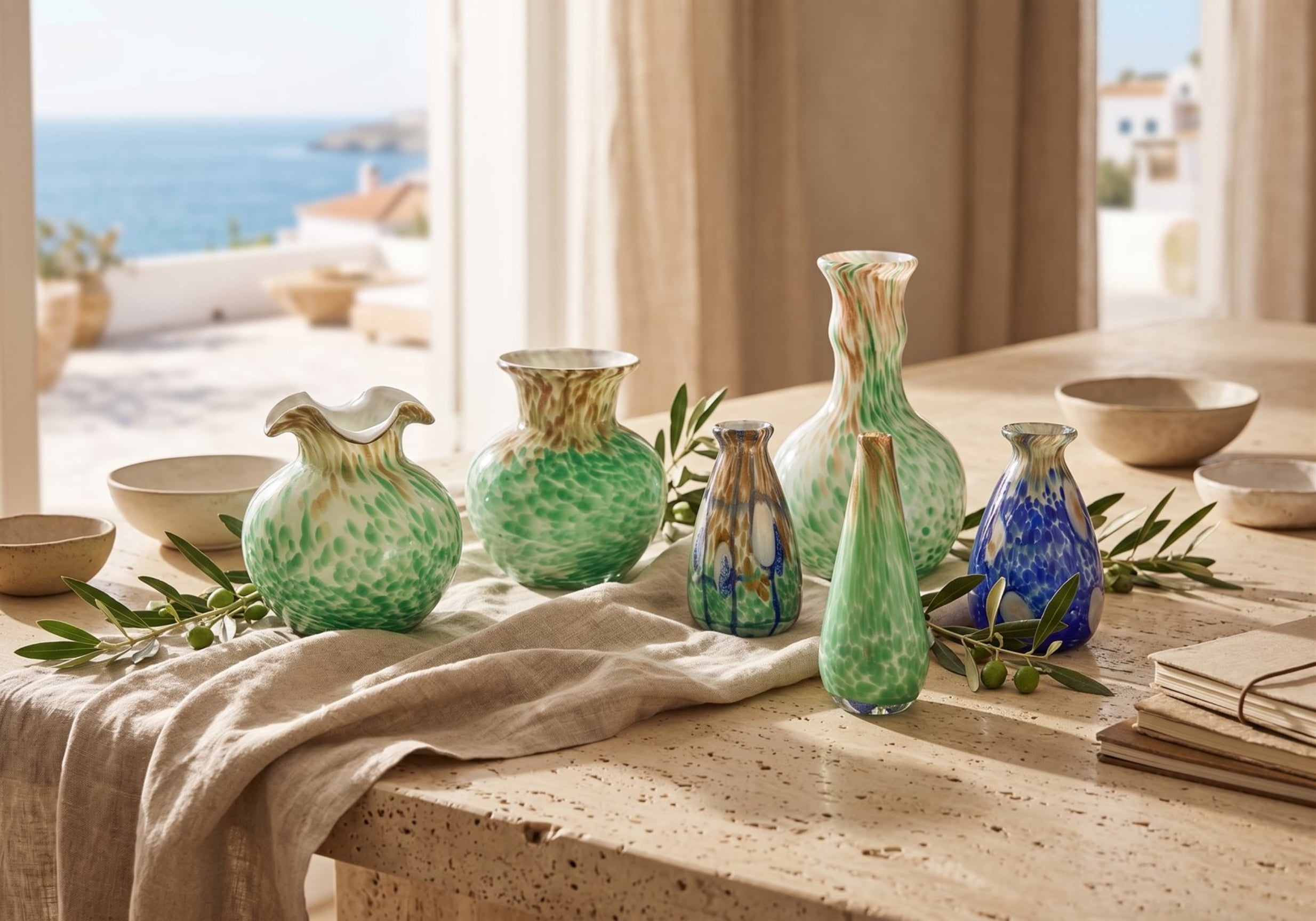 Decorative glass vase