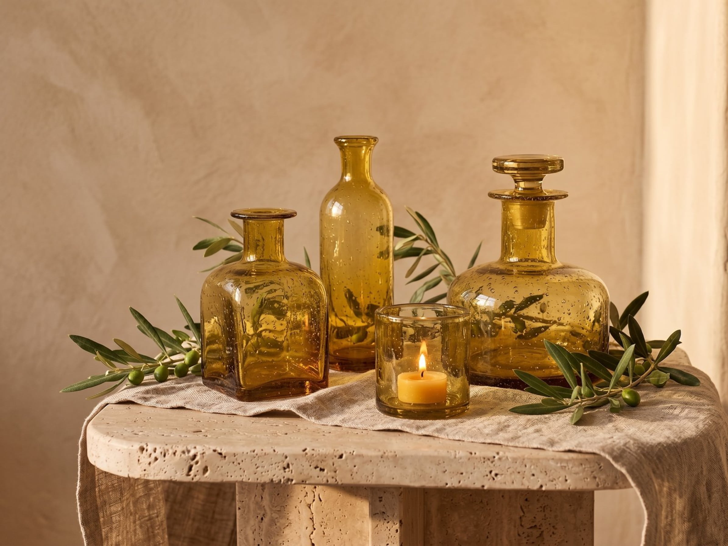 Decorative glass vase